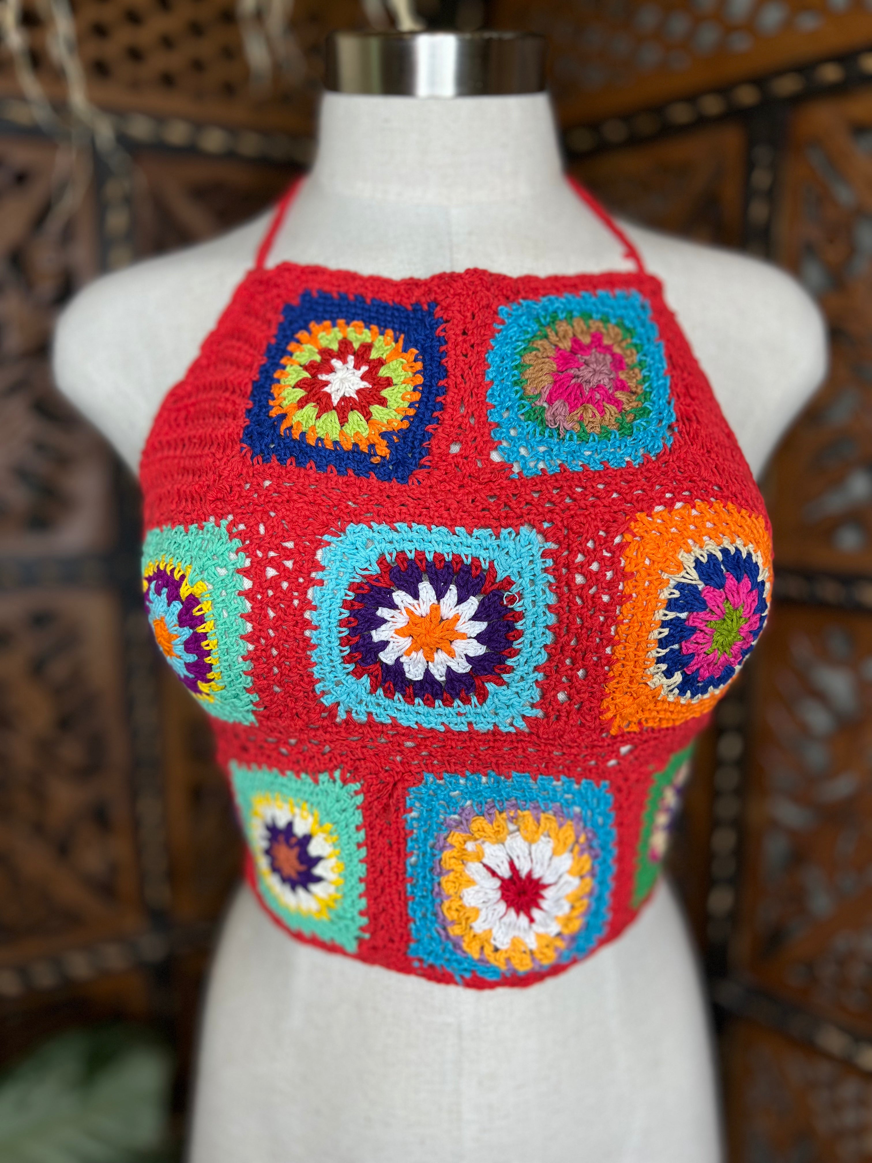 Sunny Crochet Halter Top