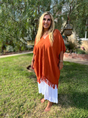 V neck Tassel Tunic