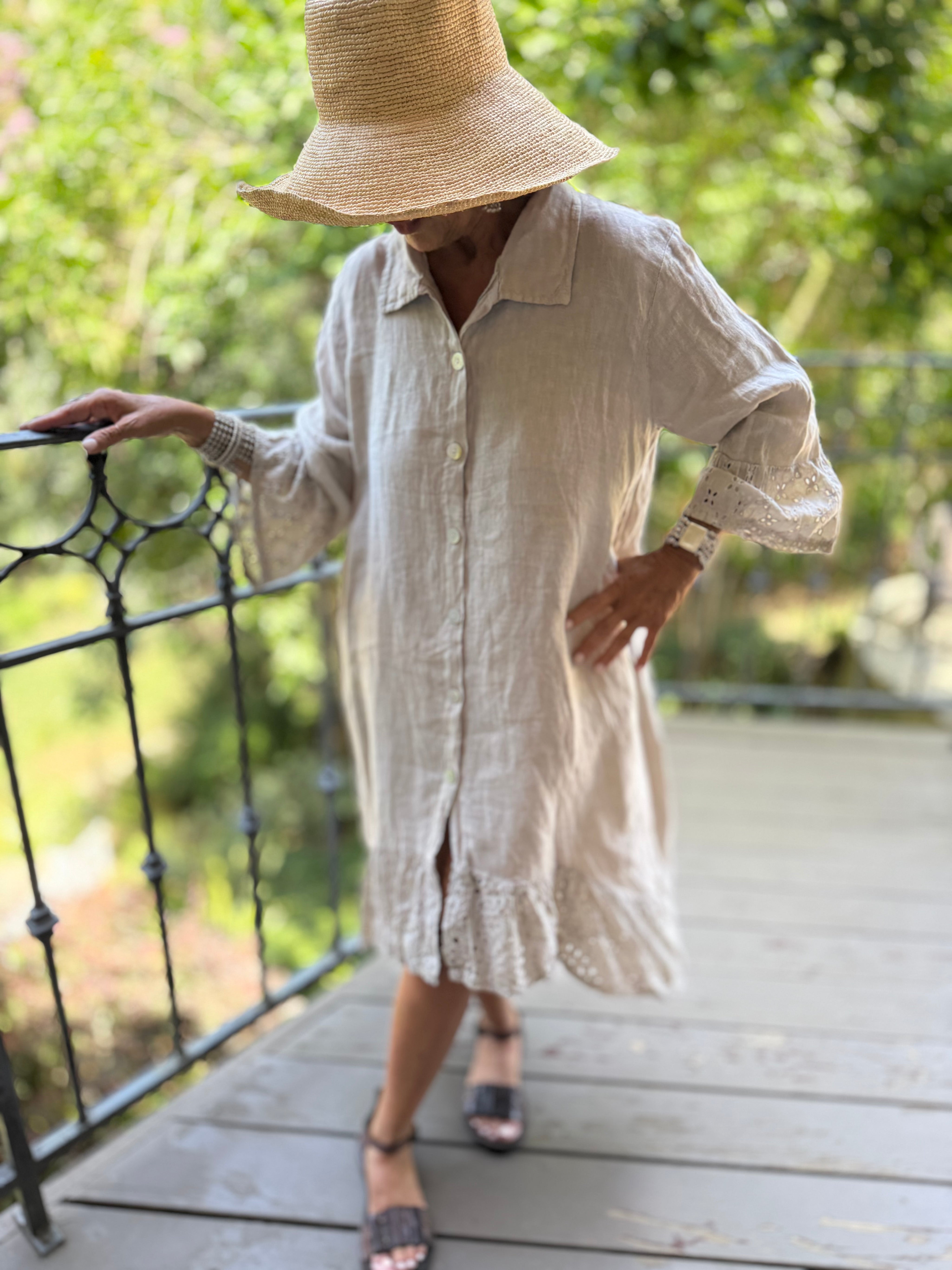 Grace Button Down Linen Dress