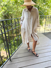Grace Button Down Linen Dress