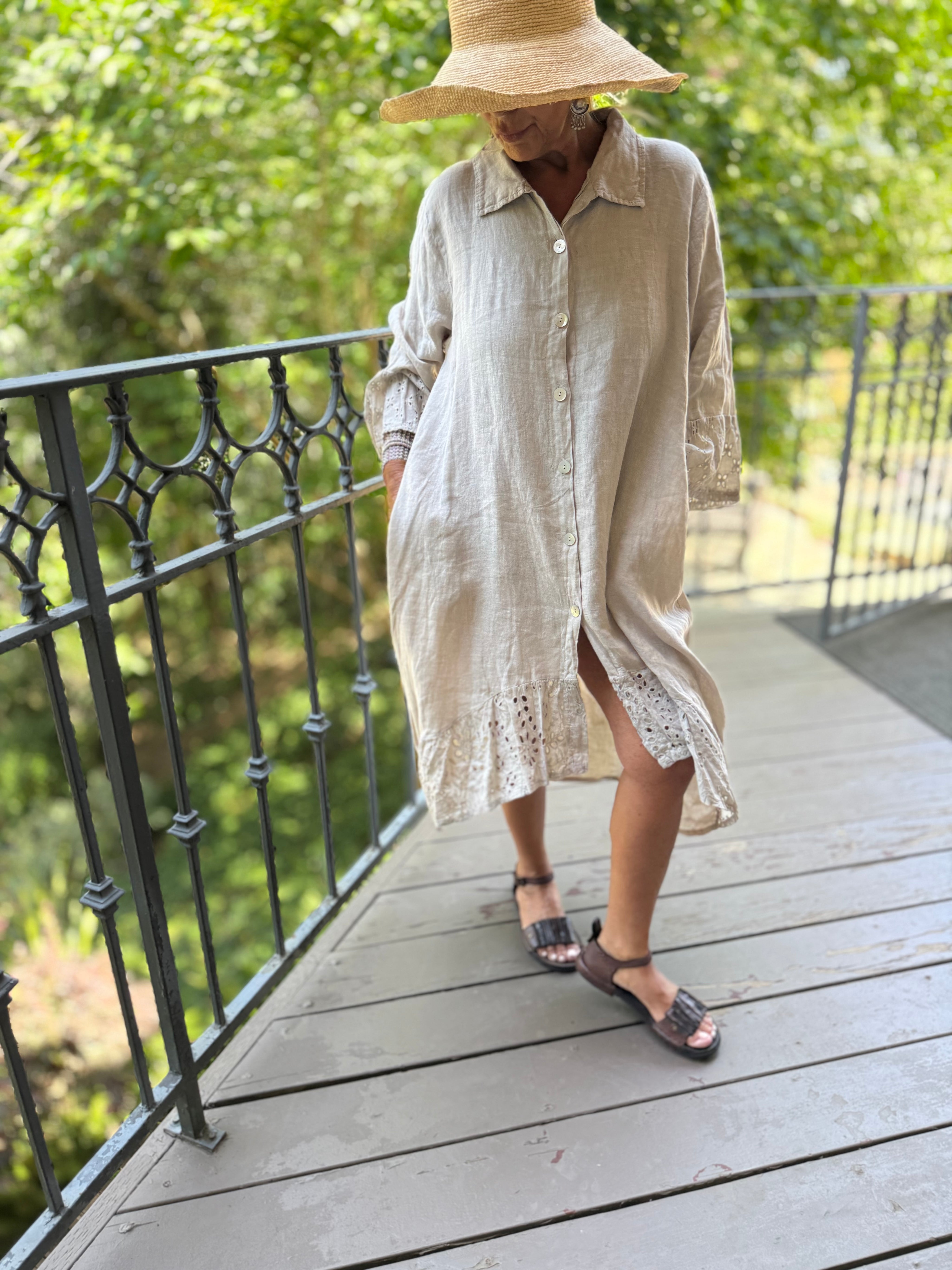 Grace Button Down Linen Dress