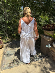 Mia Linen Tie Back Blouse