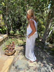 Mia Linen Tie Back Blouse