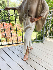 Lightweight Ramie Drawstring Pants