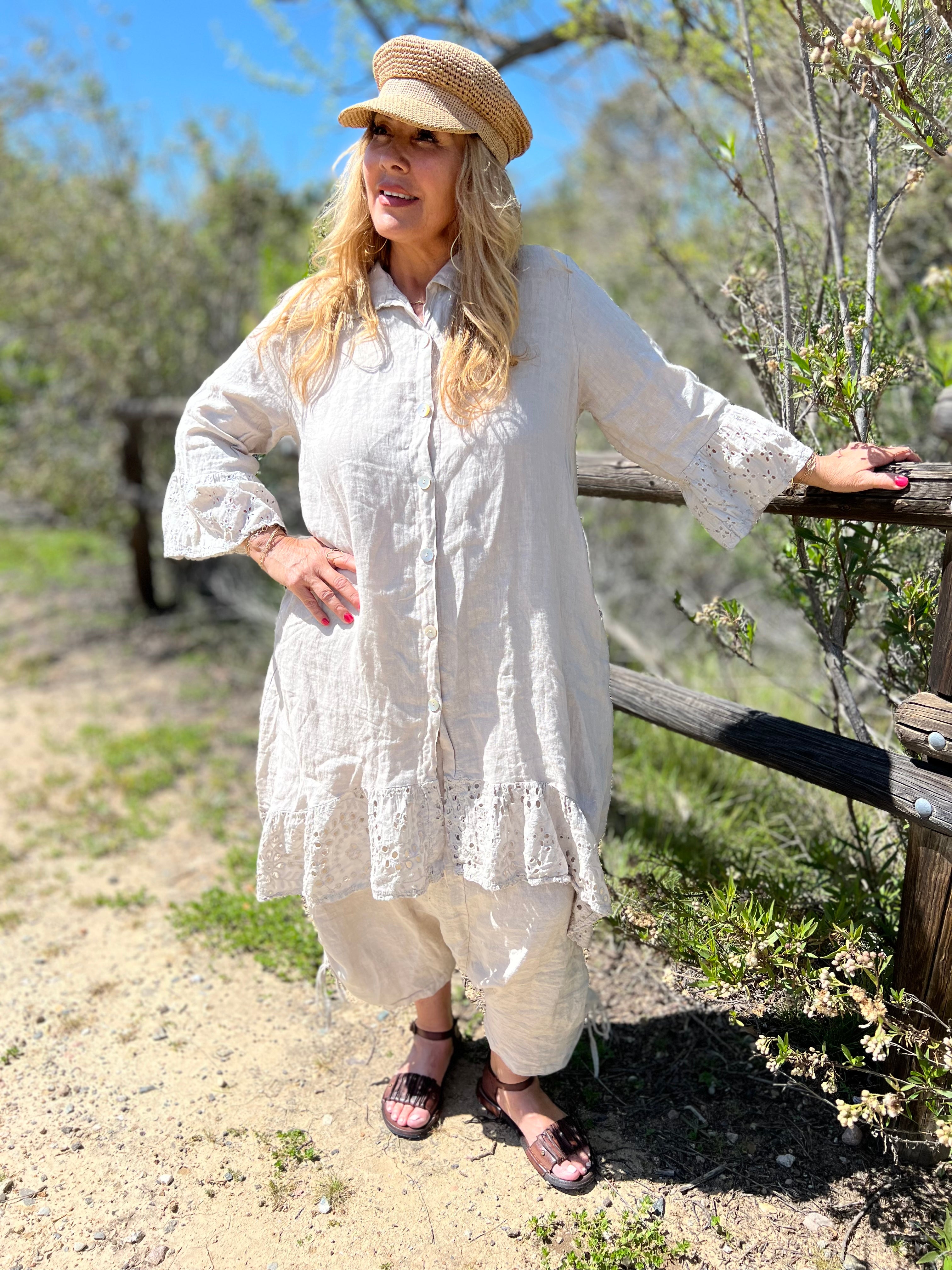 Tabitha Linen Button Down Top