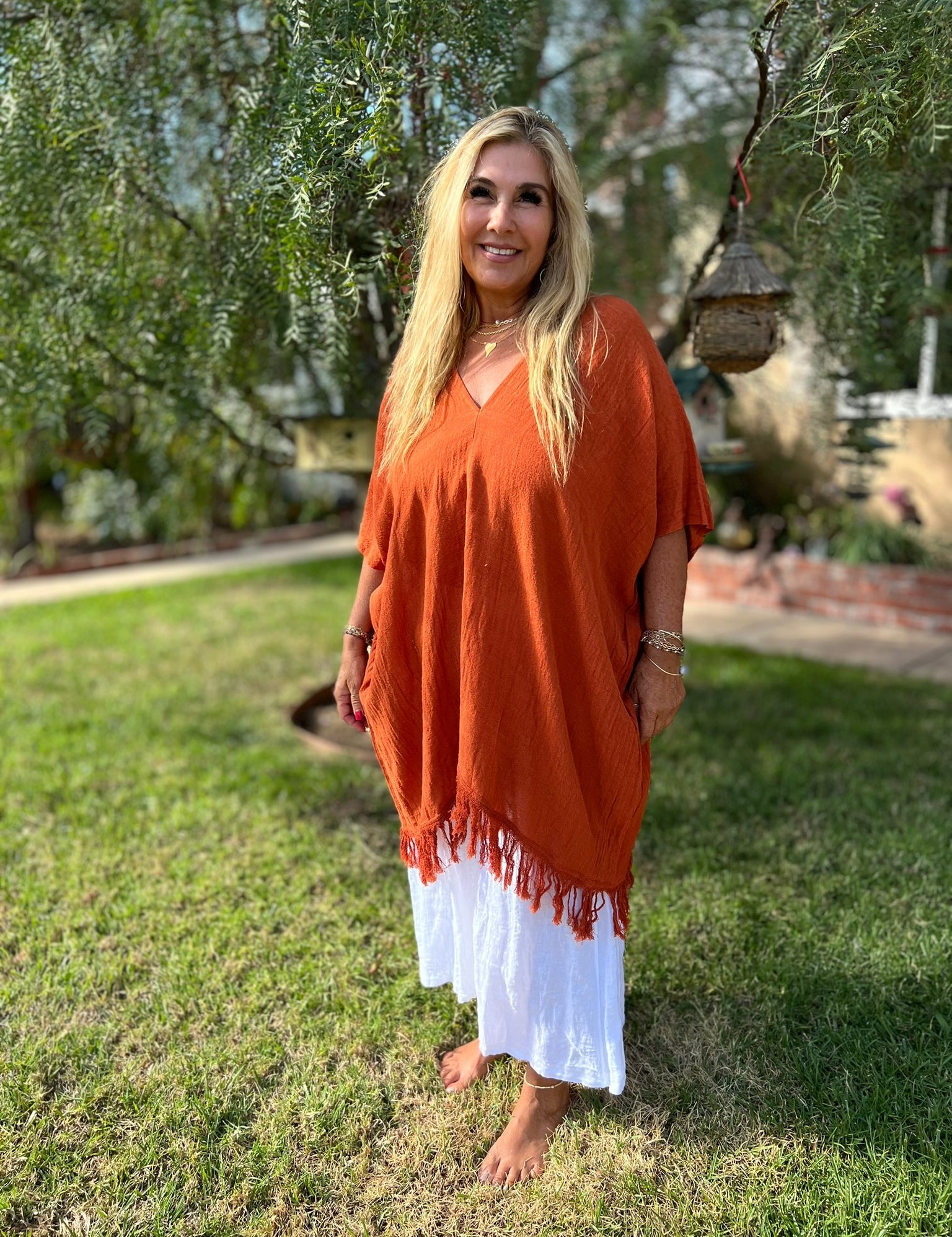 V neck Tassel Tunic