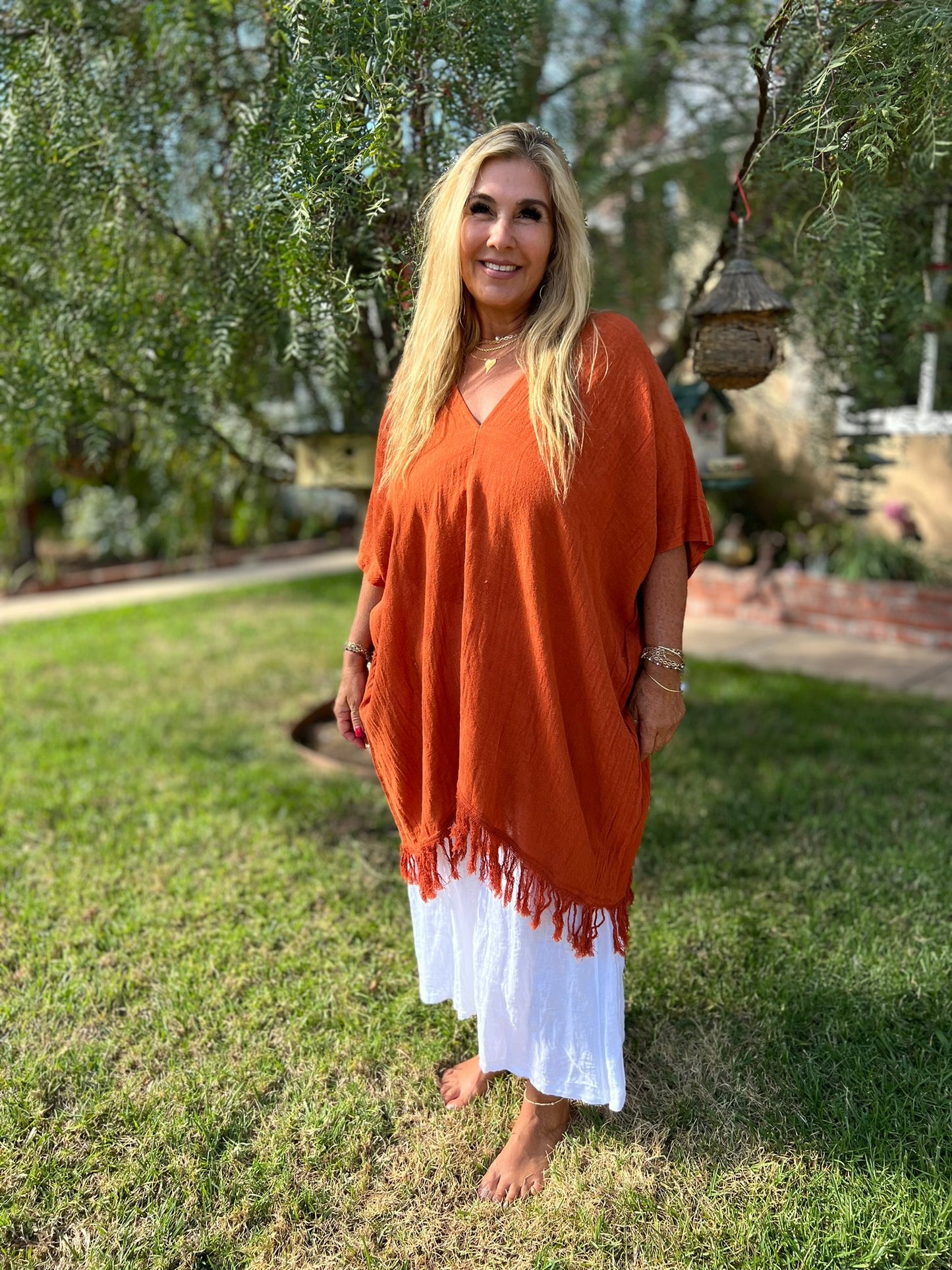 V neck Tassel Tunic