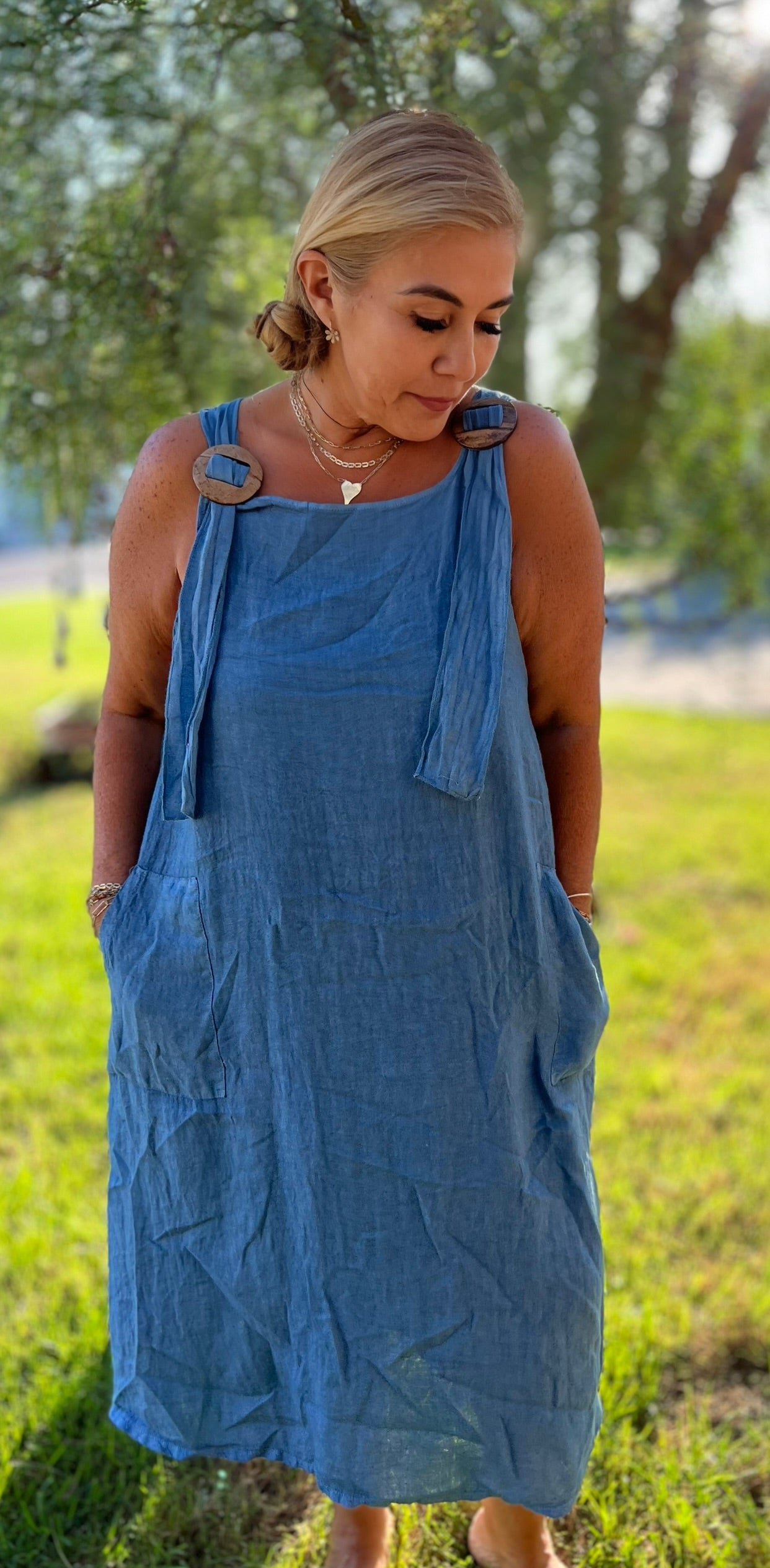 Roma Overall Linen Dress