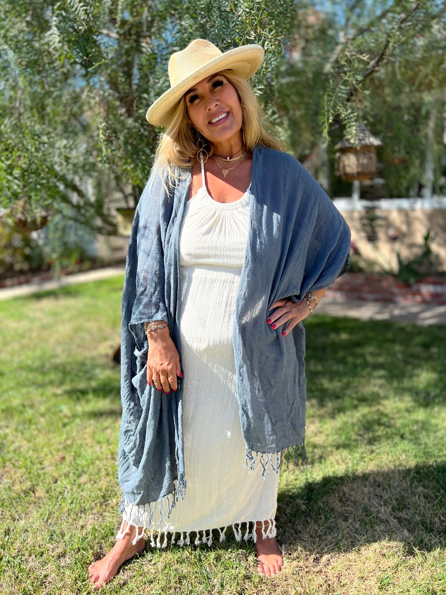 Fringe tassled Kimono