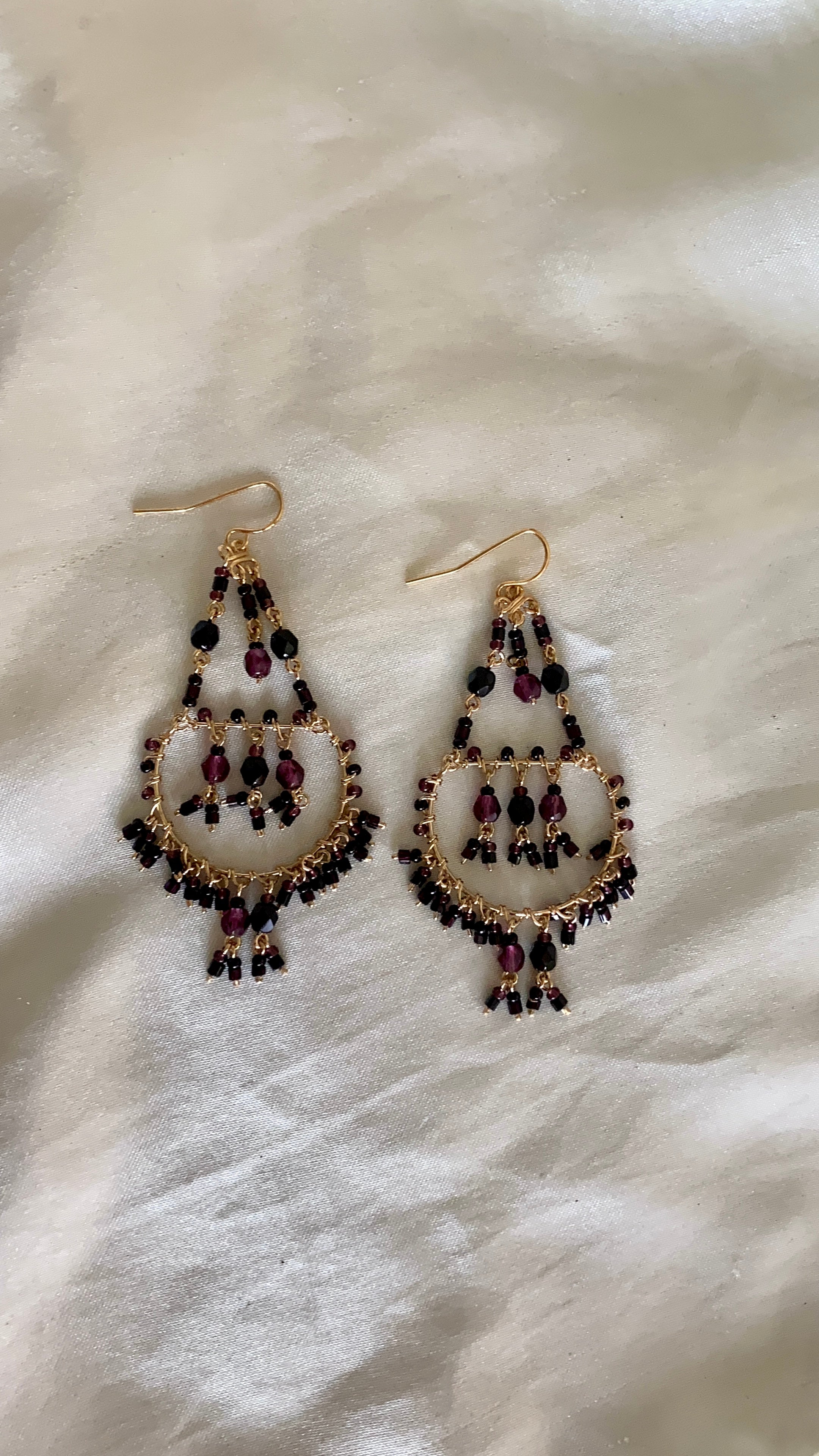 Bohemian sale beaded earrings