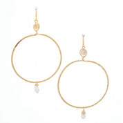 Hammered Boho, Bohemian, Geometric Minimalist Gold Bohemian Earrings
