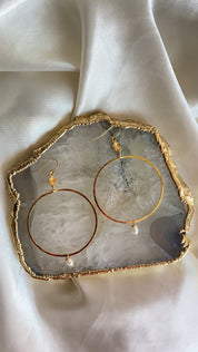 Hammered Boho, Bohemian, Geometric Minimalist Gold Bohemian Earrings